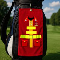 Fireman Costume Firefighter Uniform Golf Towel