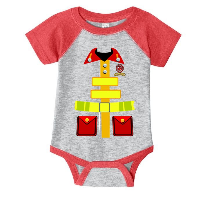 Fireman Costume Firefighter Uniform Infant Baby Jersey Bodysuit
