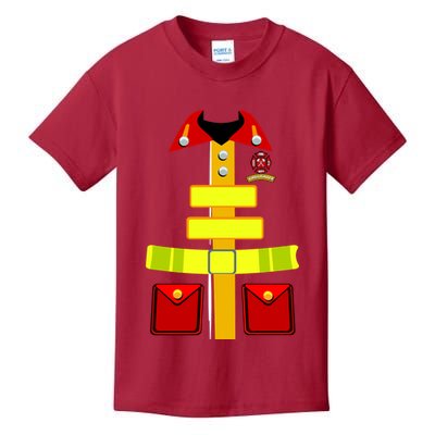 Fireman Costume Firefighter Uniform Kids T-Shirt