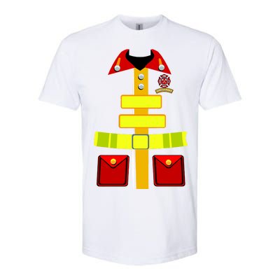 Fireman Costume Firefighter Uniform Softstyle CVC T-Shirt