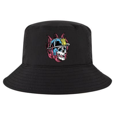 Fireman Skull Flame Cool Comfort Performance Bucket Hat