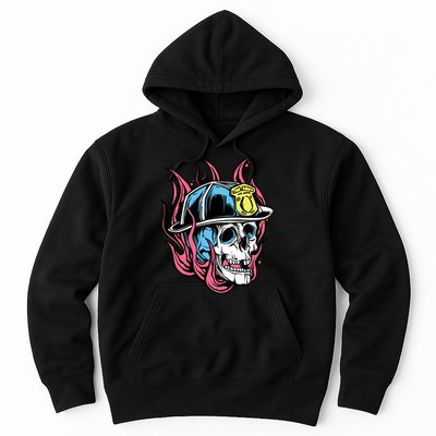 Fireman Skull Flame Hoodie
