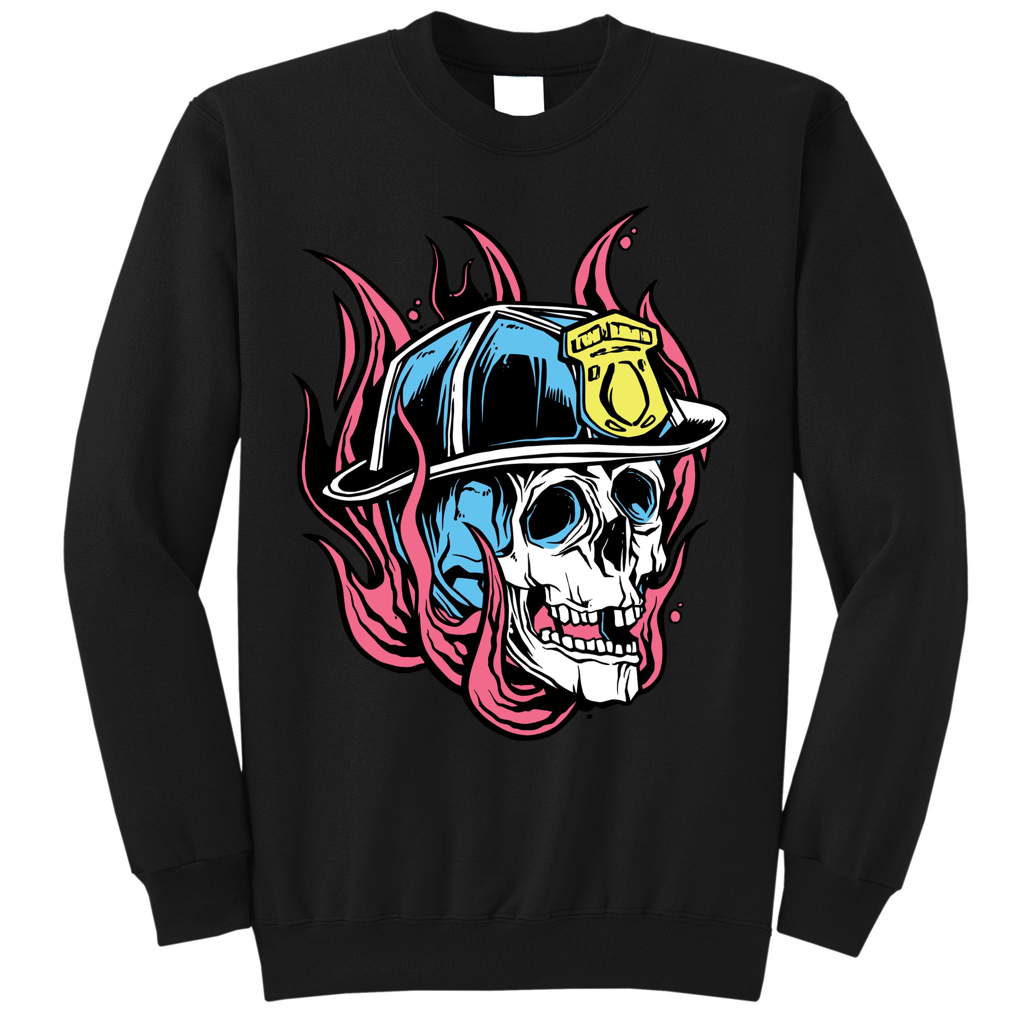 Fireman Skull Flame Sweatshirt