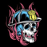 Fireman Skull Flame Sweatshirt