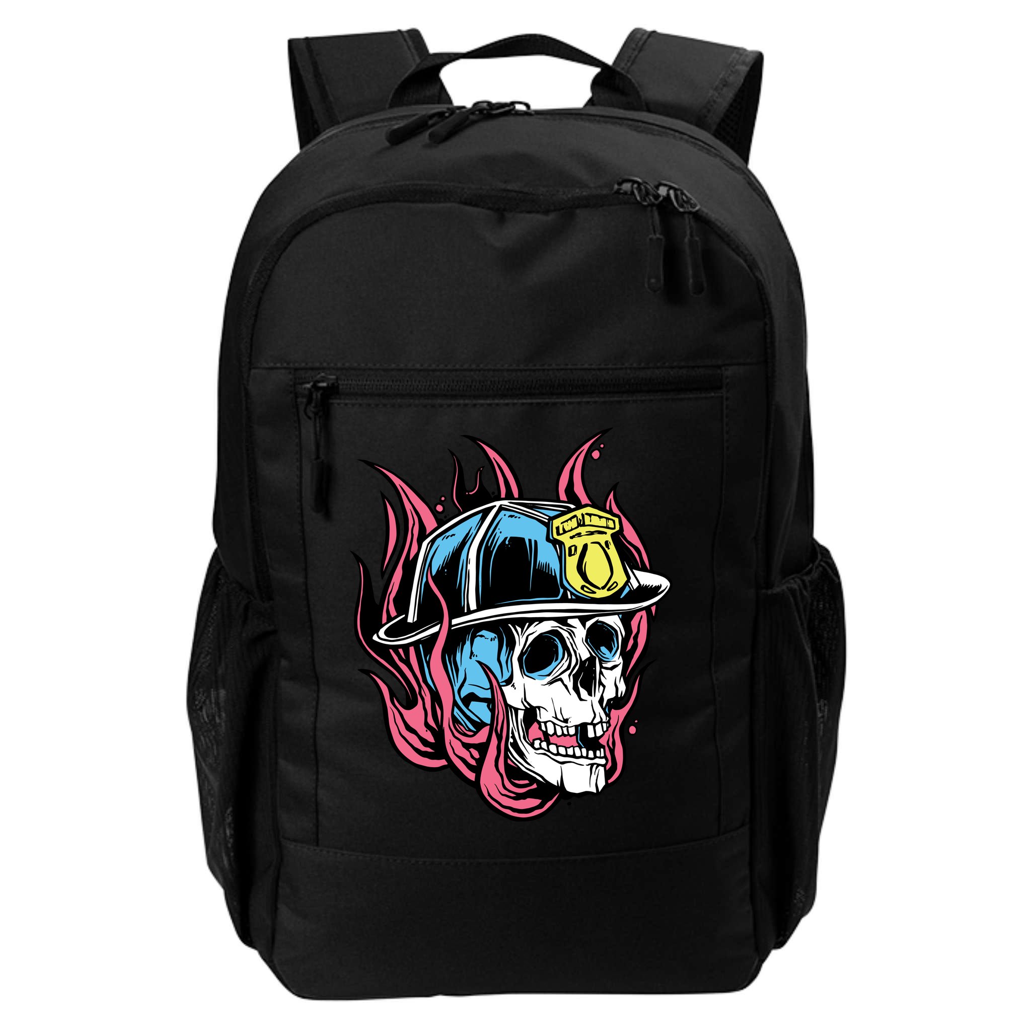 Fireman Skull Flame Backpack