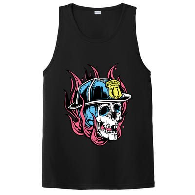 Fireman Skull Flame PosiCharge Competitor Tank