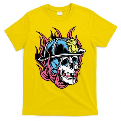 Fireman Skull Flame T-Shirt