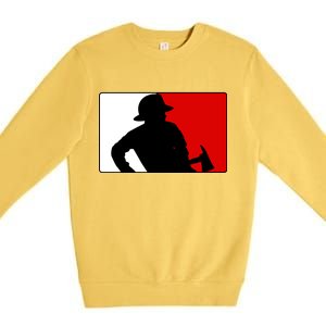 Fireman Team Logo Premium Crewneck Sweatshirt