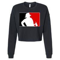 Fireman Team Logo Cropped Pullover Crew