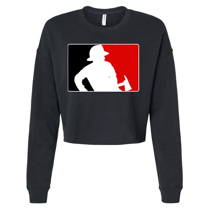 Fireman Team Logo Cropped Pullover Crew