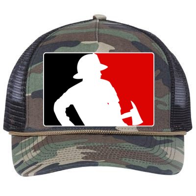 Fireman Team Logo Retro Rope Trucker Hat Cap