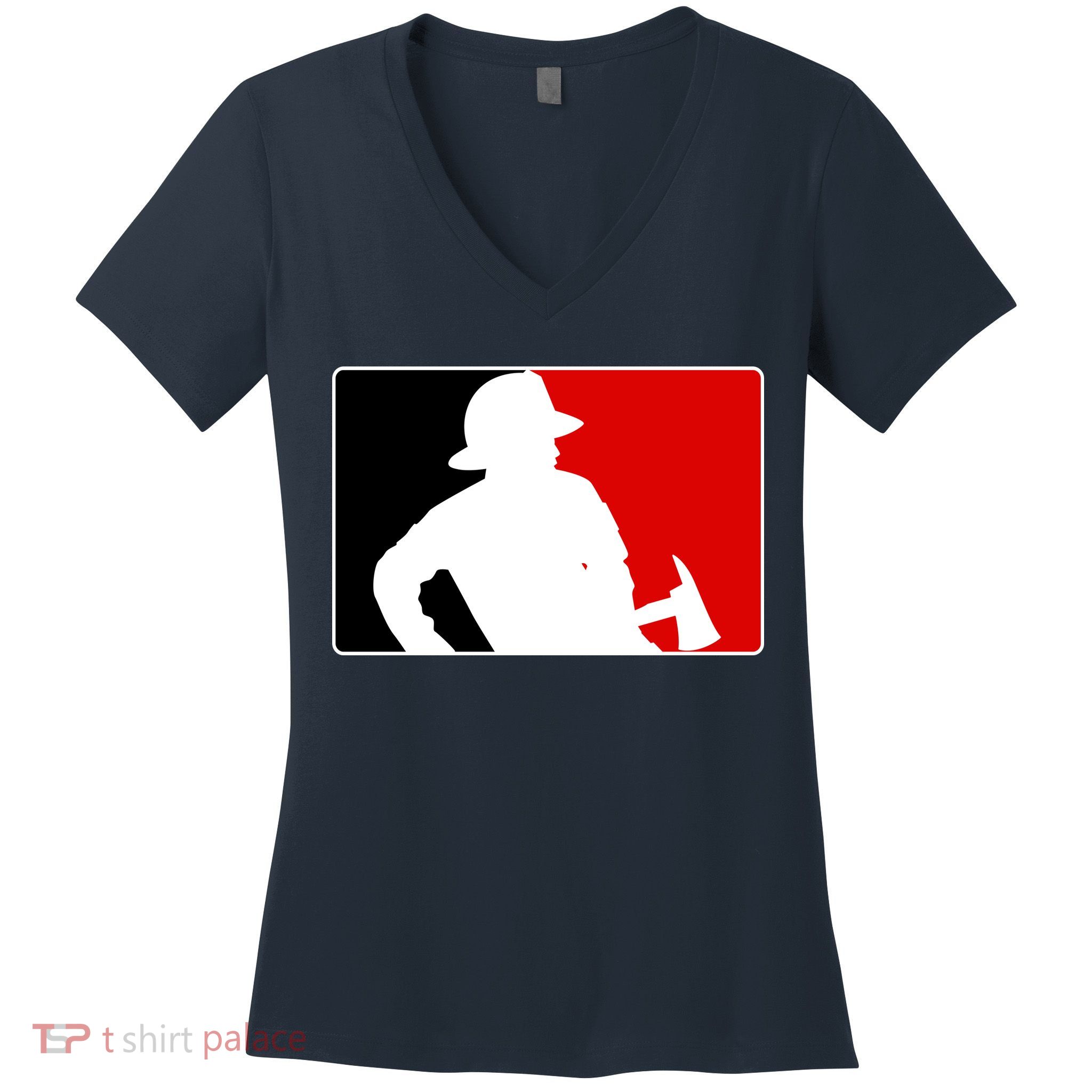 Fireman Team Logo Women's V-Neck T-Shirt