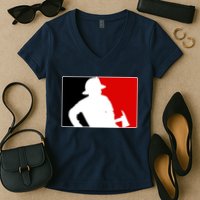 Fireman Team Logo Women's V-Neck T-Shirt