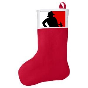 Fireman Team Logo Felt Holiday Christmas Stocking