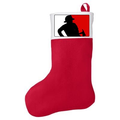 Fireman Team Logo Felt Holiday Christmas Stocking