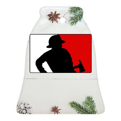 Fireman Team Logo Ceramic Bell Ornament