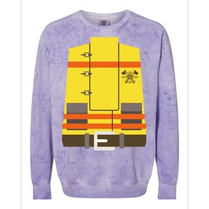 Fireman Uniform Costume Colorblast Crewneck Sweatshirt