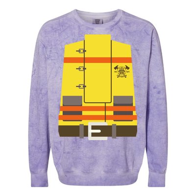 Fireman Uniform Costume Colorblast Crewneck Sweatshirt