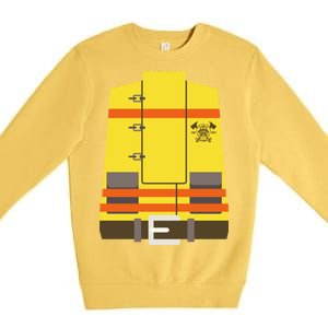 Fireman Uniform Costume Premium Crewneck Sweatshirt