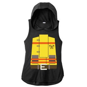 Fireman Uniform Costume Ladies PosiCharge Tri-Blend Wicking Draft Hoodie Tank