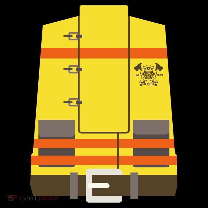 Fireman Uniform Costume 7-Panel Snapback Hat