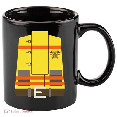 Fireman Uniform Costume 11oz C Handle Ceramic Mug