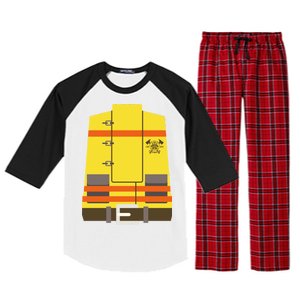 Fireman Uniform Costume Raglan Sleeve Pajama Set