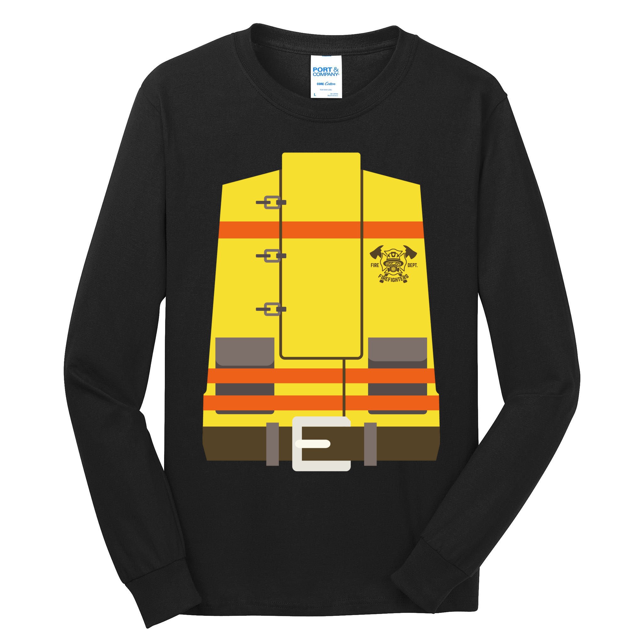 Fireman Uniform Costume Tall Long Sleeve T-Shirt
