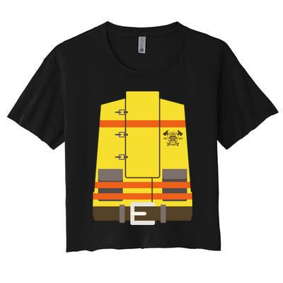 Fireman Uniform Costume Crop Top