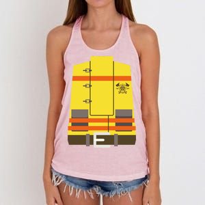 Fireman Uniform Costume Women's Knotted Racerback Tank