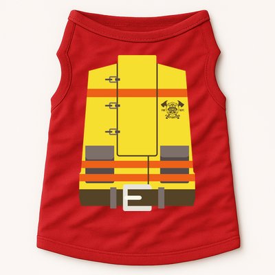 Fireman Uniform Costume Doggie Tank