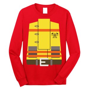 Fireman Uniform Costume Long Sleeve Shirt