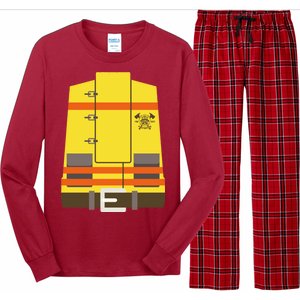 Fireman Uniform Costume Long Sleeve Pajama Set