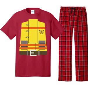 Fireman Uniform Costume Pajama Set