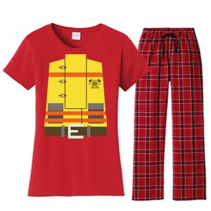 Fireman Uniform Costume Women's Flannel Pajama Set