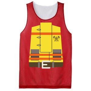 Fireman Uniform Costume Mesh Reversible Basketball Jersey Tank