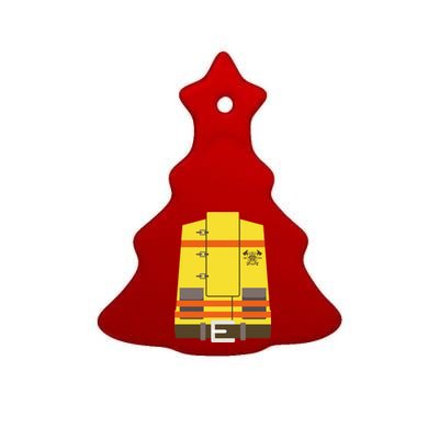 Fireman Uniform Costume Ceramic Tree Ornament