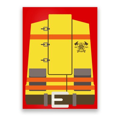 Fireman Uniform Costume Poster