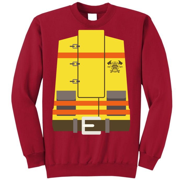 Fireman Uniform Costume Tall Sweatshirt