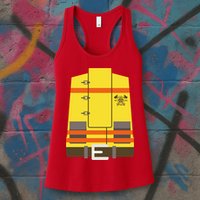 Fireman Uniform Costume Womens Tank Top