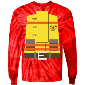 Fireman Uniform Costume Tie-Dye Long Sleeve Shirt