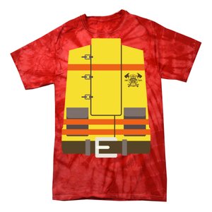 Fireman Uniform Costume Tie-Dye T-Shirt