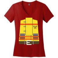 Fireman Uniform Costume Women's V-Neck T-Shirt