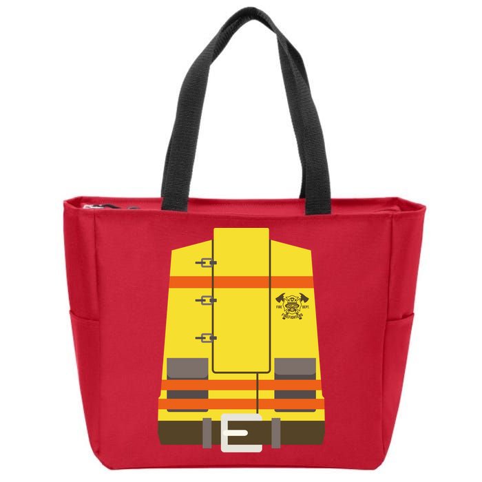 Fireman Uniform Costume Zip Tote Bag