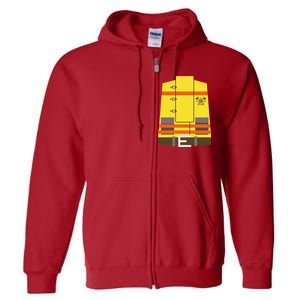 Fireman Uniform Costume Full Zip Hoodie