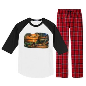 Fireside Scene Raglan Sleeve Pajama Set