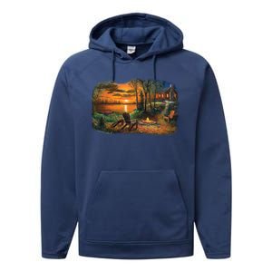 Fireside Scene Performance Fleece Hoodie