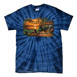 Fireside Scene Tie-Dye T-Shirt