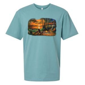 Fireside Scene Sueded Cloud Jersey T-Shirt