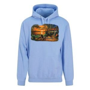 Fireside Scene Unisex Surf Hoodie